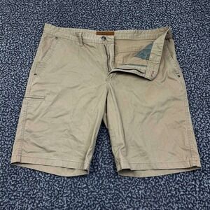 Clear‎ Water Shorts Men 36 Beige Chino Pockets Flat Front Outdoor